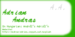 adrian andras business card